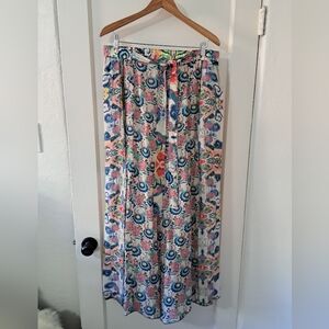 Johnny Was Multicolor Floral Wide Leg Pants